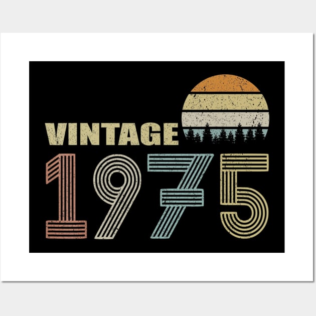 45th Birthday Gift Vintage 1975 Classic Men Women Wall Art by bummersempre66